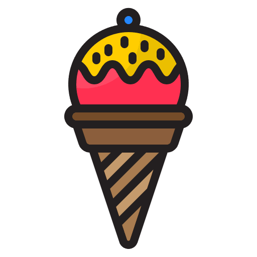 Ice cream food sweet food and restaurant icon