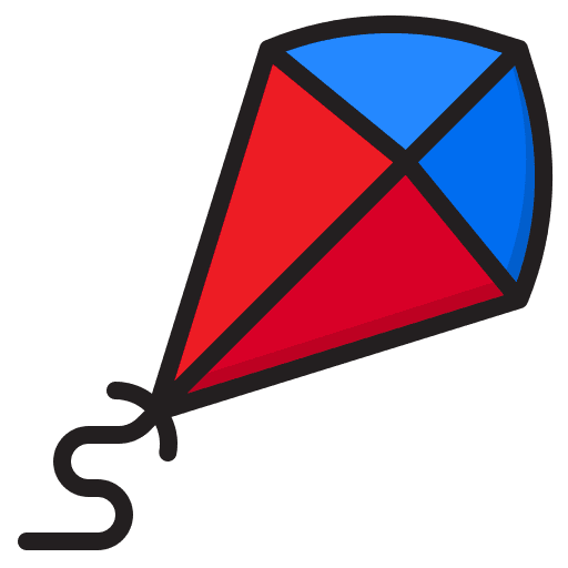 Kite wind fun toy icon