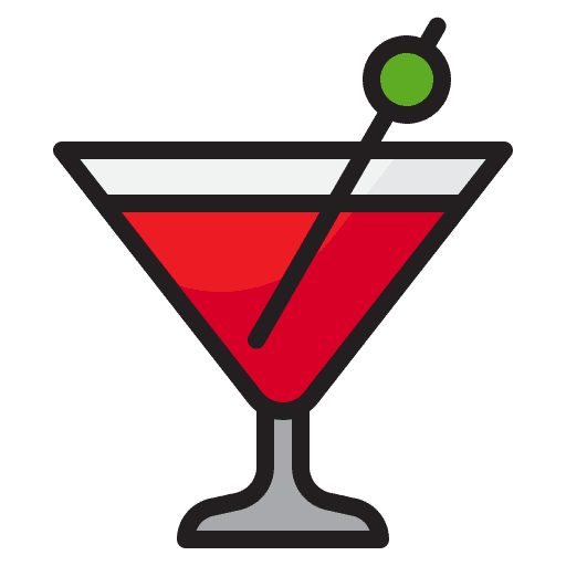 Martini food cocktail party icon