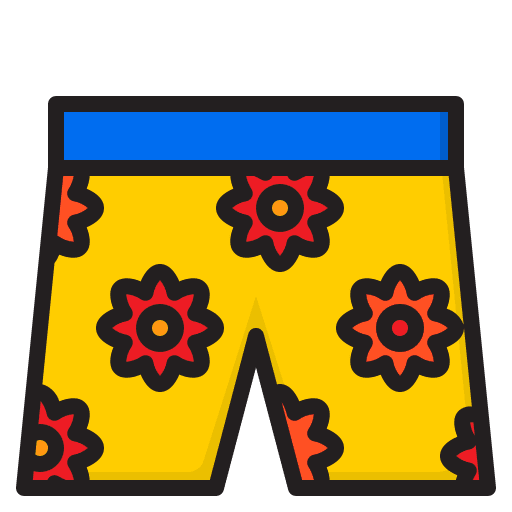 Short clothes garment flower icon