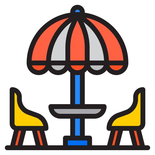 Sun umbrella summer vacations holidays icon