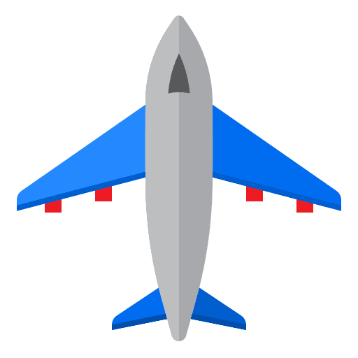 Airplane air freight transportation transport icon