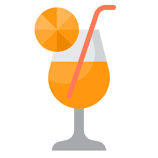 Orange juice party food cocktail icon