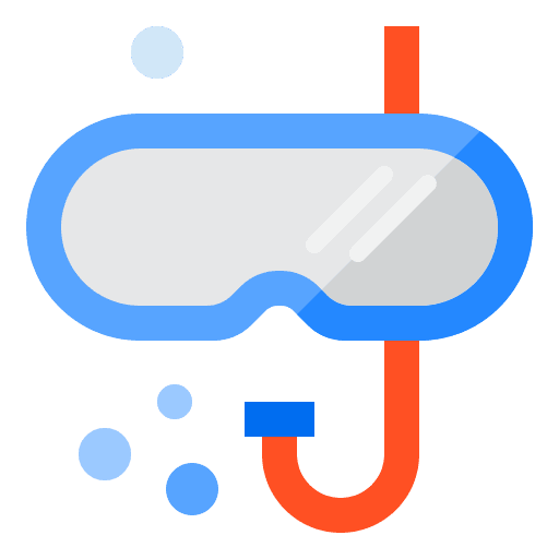 Snorkel vacation snorkel gear diving glasses icon