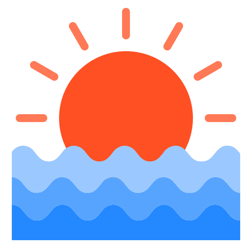 Sunset sunrise weather beach icon Sunset sunrise weather beach icon