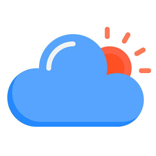 Cloudy sky cloudy sun icon Cloudy sky cloudy sun icon