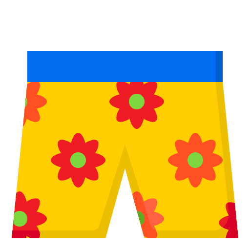 Short flower summer garment icon Short flower summer garment icon