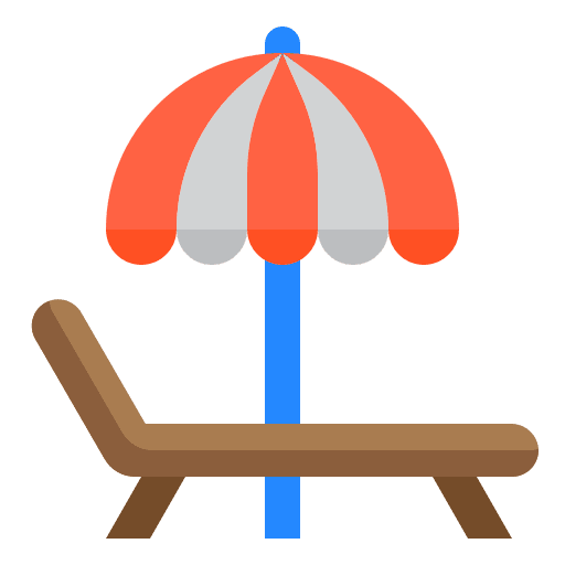 Sun umbrella lounger holidays vacations icon Sun umbrella lounger holidays vacations icon