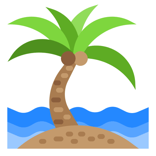 Beach summer palm tree vacation icon Beach summer palm tree vacation icon