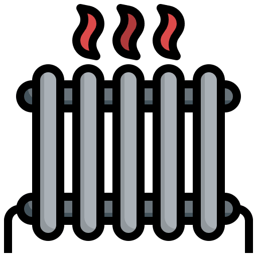 Radiator heater electronics furniture and household icon