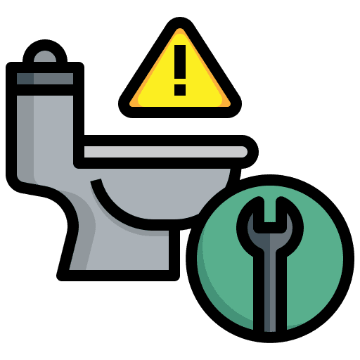 Toilet water closet repair wrench icon