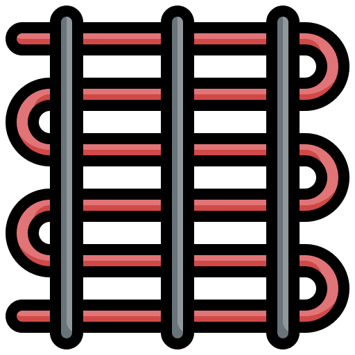 Underfloor heating home automation construction and tools technology icon