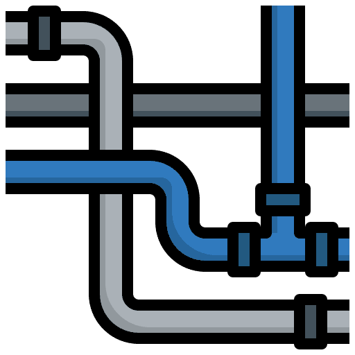 Water pipe valve industry tube icon