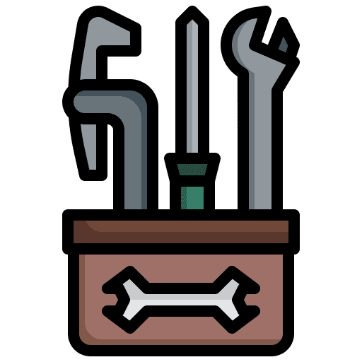 Tool box mechanic tools plumbing construction and tools icon Tool box mechanic tools plumbing construction and tools icon