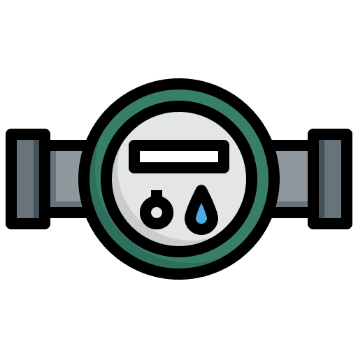 Water meter plunger plumbing pipe icon Water meter plunger plumbing pipe icon