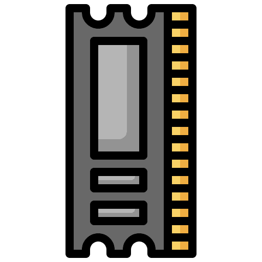 Computer chip ram processing computer peripheral icon