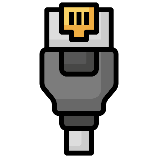 Rj45 cable computer construction and tools icon