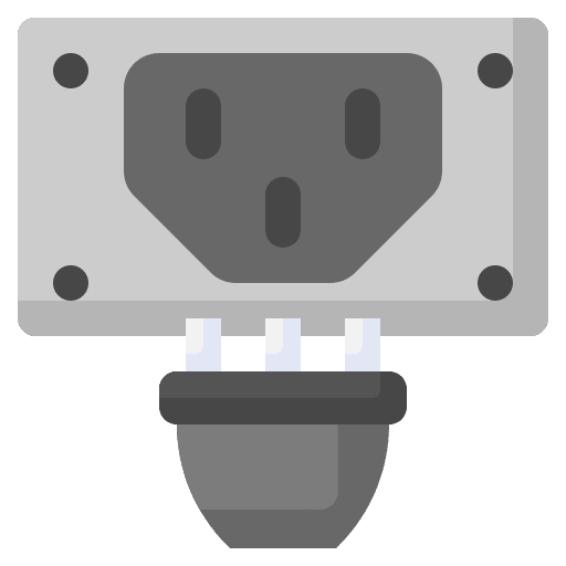 Power cable cable power strip multiple icon