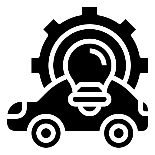 Deep learning science fiction automobile deep learning icon Deep learning science fiction automobile deep learning icon