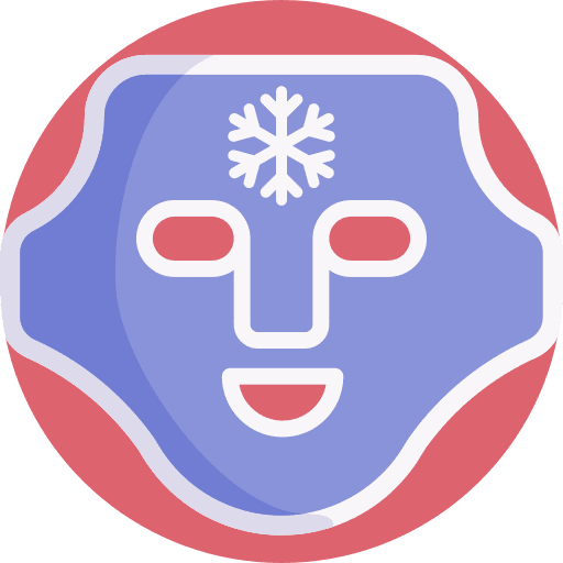Ice mask face treatment ice mask icon