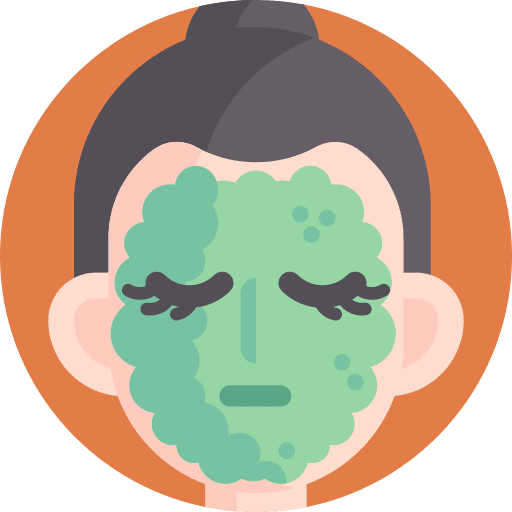 Mask lotion skin care massage icon