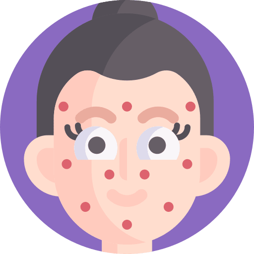 Acupressure treatment face beauty icon