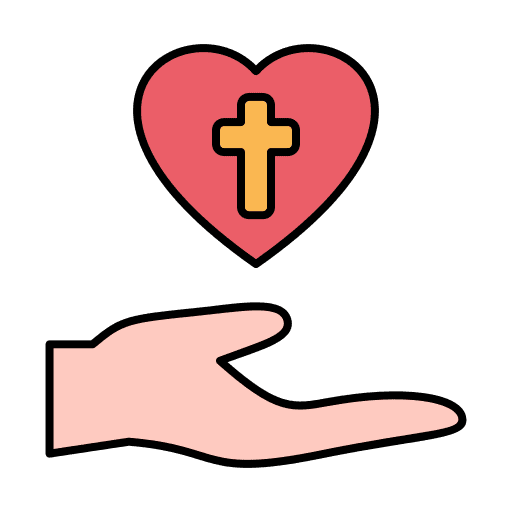 Heart hand love catholicism icon Heart hand love catholicism icon
