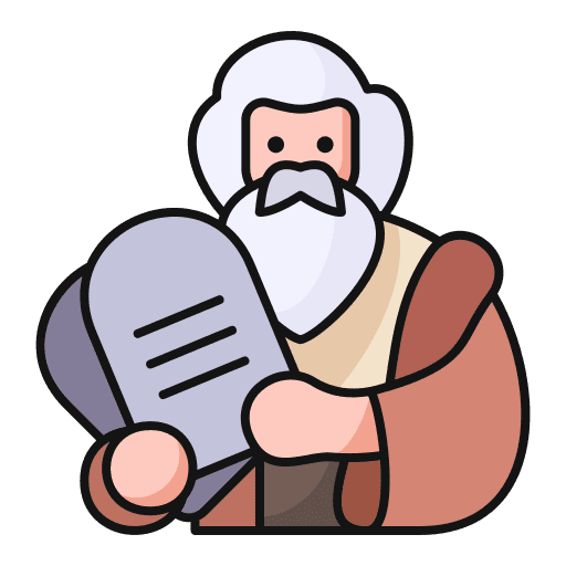 Moses cultures avatar ten commandments icon