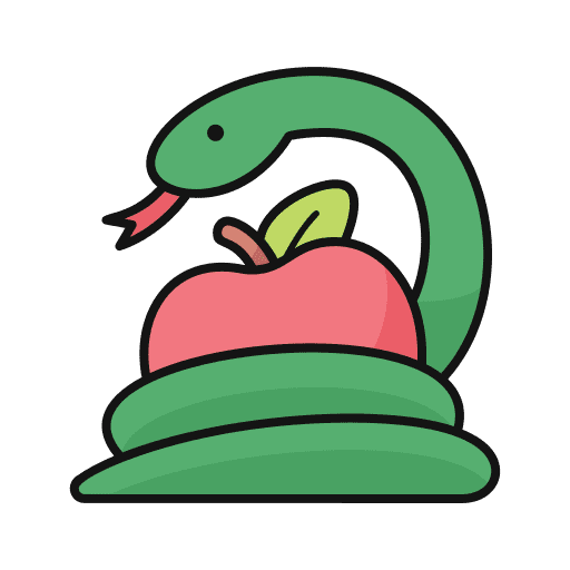 Sin snake apple forbidden icon