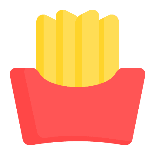 French fries box junk food food and restaurant icon