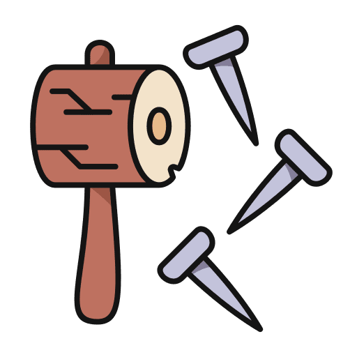 Hammer hammer nails carpenter icon Hammer hammer nails carpenter icon