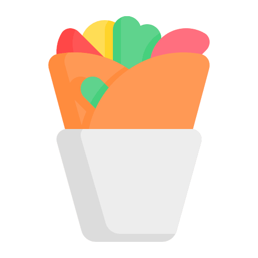 Kebab food and restaurant snack junk food icon