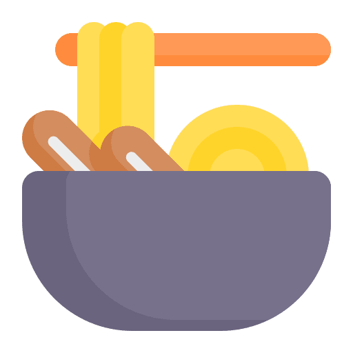Ramen food and restaurant chopsticks udon icon