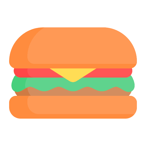 Burger fast food food and restaurant junk food icon Burger fast food food and restaurant junk food icon