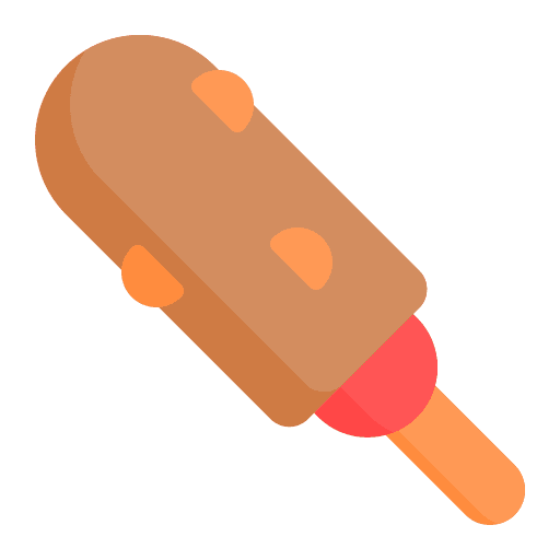 Corndog sausage junk food fast food icon Corndog sausage junk food fast food icon
