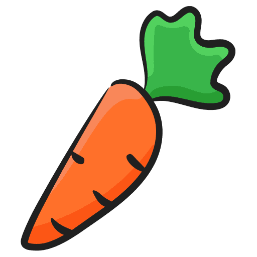 Carrot organic vegetable vegetarian icon