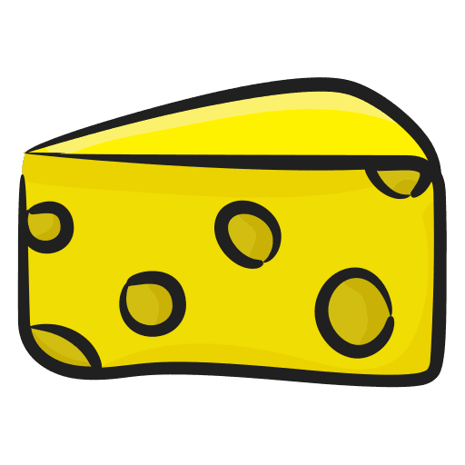 Cheese slice healthy food fattening cheese slice icon