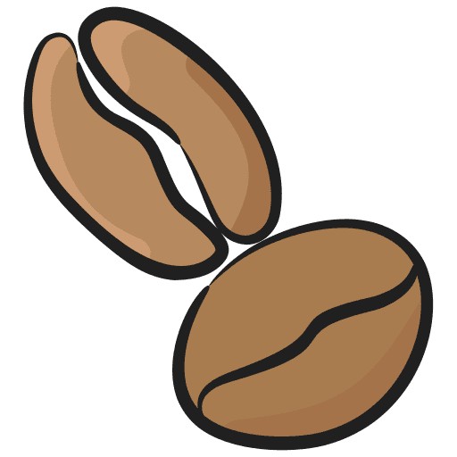 Coffee bean food and restaurant seeds coffee bean icon