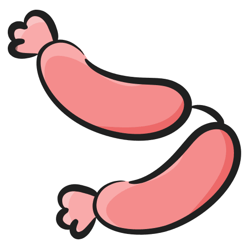 Sausage food spicy pork sausage meat icon