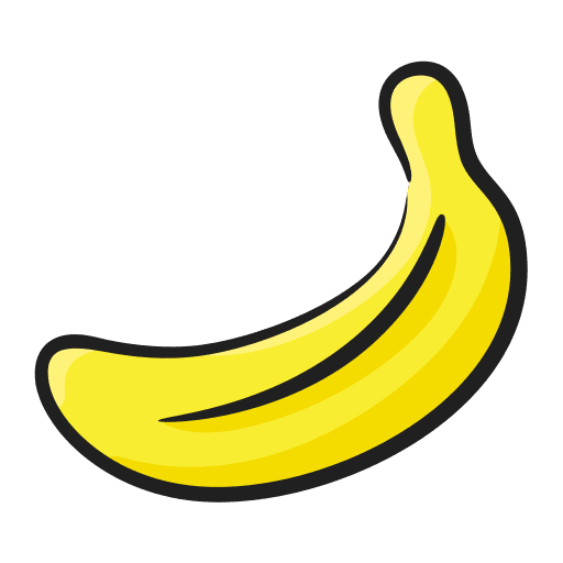 Banana diet organic healthy food icon