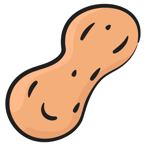 Peanut diet allergy food and restaurant icon