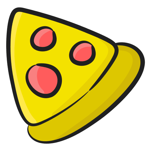 Pizza slice fast food salami italian food icon