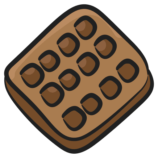 Waffle dessert breakfast snack icon