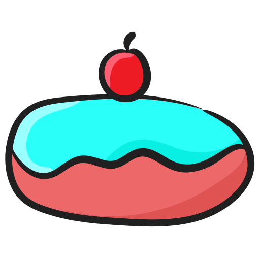 Cake cherry sugar dessert icon