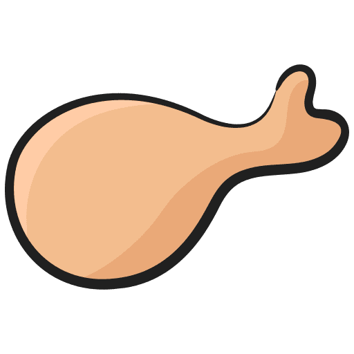 Chicken leg food and restaurant roask chicken leg icon