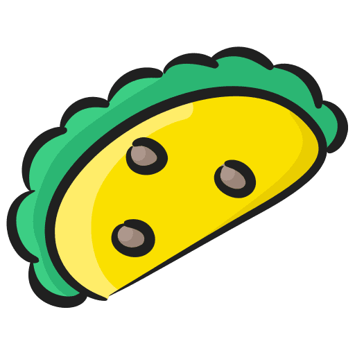 Taco taco sandwich food and restaurant icon