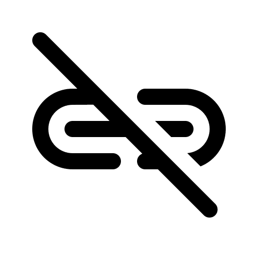 Link unlink off ui icon Link unlink off ui icon