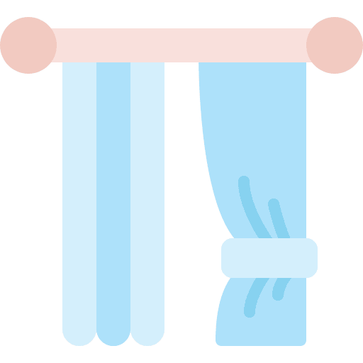 Curtain glass construction curtain icon