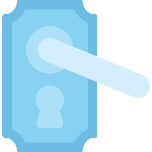 Door handle door lock door security icon