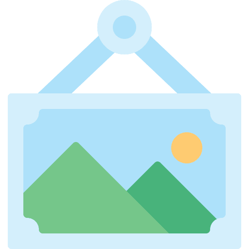 Frame gallery image wall display icon